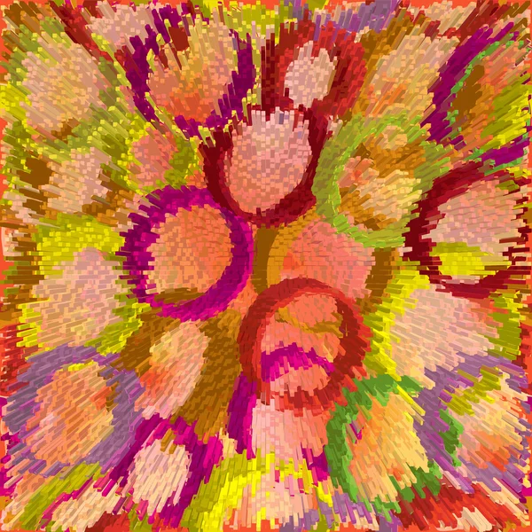Grunge coloré rayé motif sans couture avec des cercles, éclaboussures et taches — Image vectorielle
