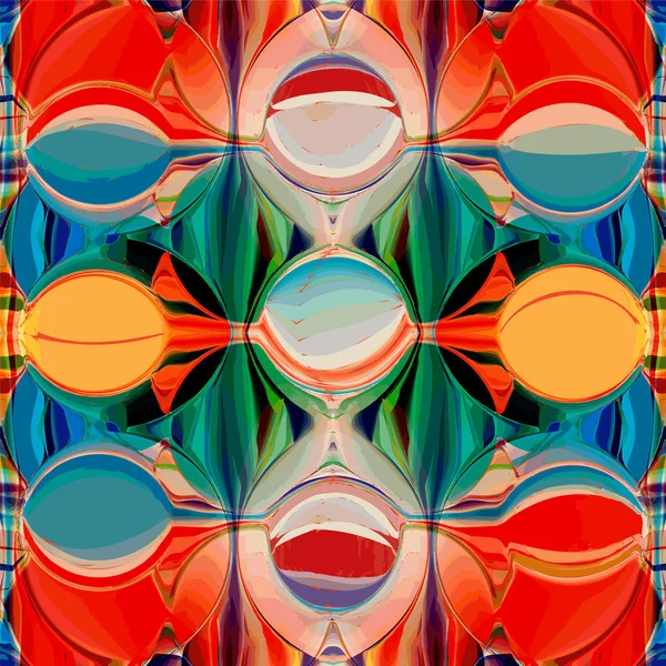 Seamless mönster med rainbow cirklar och ränder — Stock vektor
