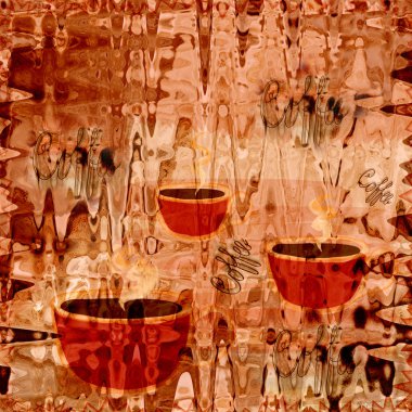 su bardağı ile lekelenmiş ve şeritli kahve arka plan