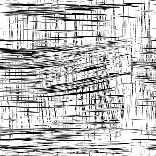 Grunge noir et blanc rayé motif sans couture — Image vectorielle