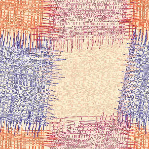 Grunge coloré rayé et motif sans couture courtepointe à carreaux — Image vectorielle