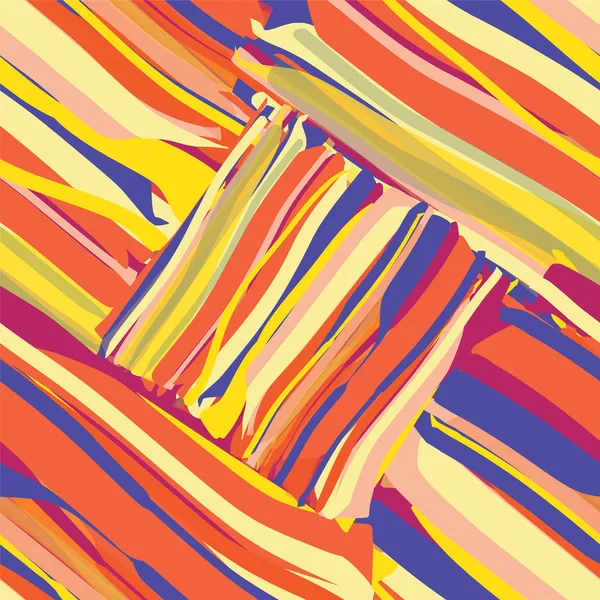 Άνευ ραφής πολύχρωμο πάπλωμα μοτίβο με ρίγες grunge — Διανυσματικό Αρχείο