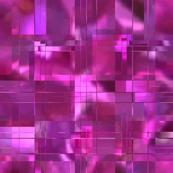 Grunge manchado, listrado e xadrez padrão sem costura em cores violetas — Vetor de Stock