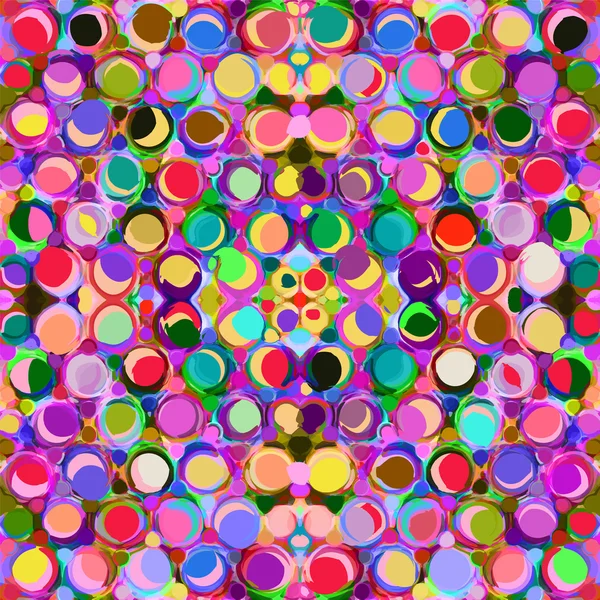 Modèle sans couture avec des cercles de grunge colorés — Image vectorielle