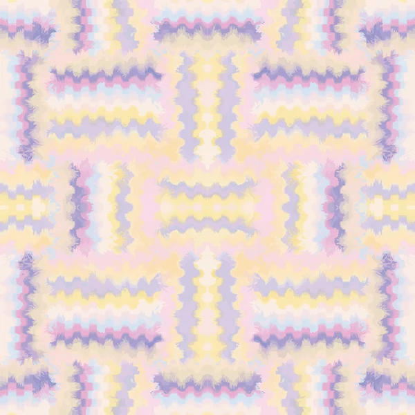 Grunge gestreiftes symmetrisches Zickzack-Muster in Pastellfarben — Stockvektor