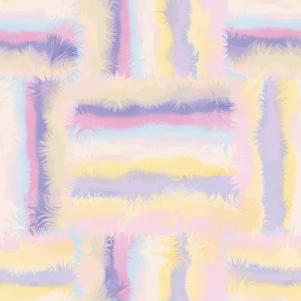 Grunge rayado y a cuadros, patrón sin costuras manchado en colores pastel — Vector de stock