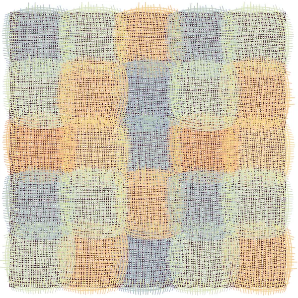 Checkered Square Serviette Napkin Tablecloth Rug Mat Grunge Striped Woven — Stock Vector