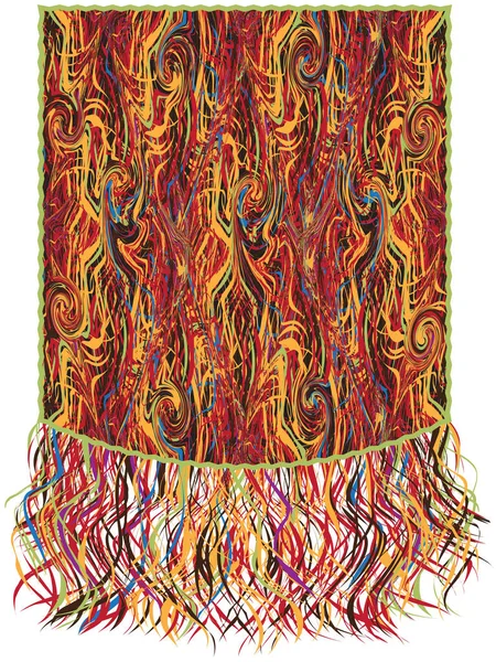 Tapiz Vertical Con Colorido Diseño Abstracto Rayas Grunge Ornamental Remolino — Archivo Imágenes Vectoriales