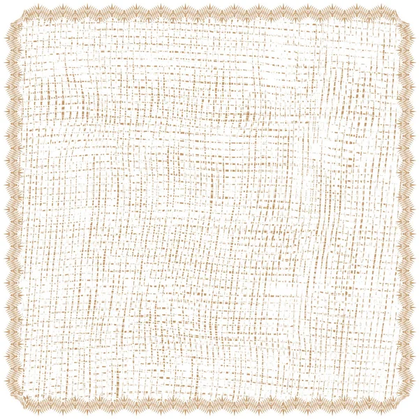 Square Serviette Napkin Coverlet Rug Mat Grunge Striped Weave Pattern — Stock Vector