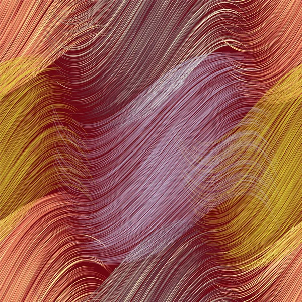 Patrón Inconsútil Con Filas Elementos Ondulados Rayas Grunge Intersección Diagonal — Archivo Imágenes Vectoriales