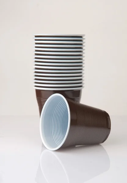 Tasses à café en plastique — Photo