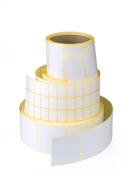 Sticky label rolls — Stock Photo, Image