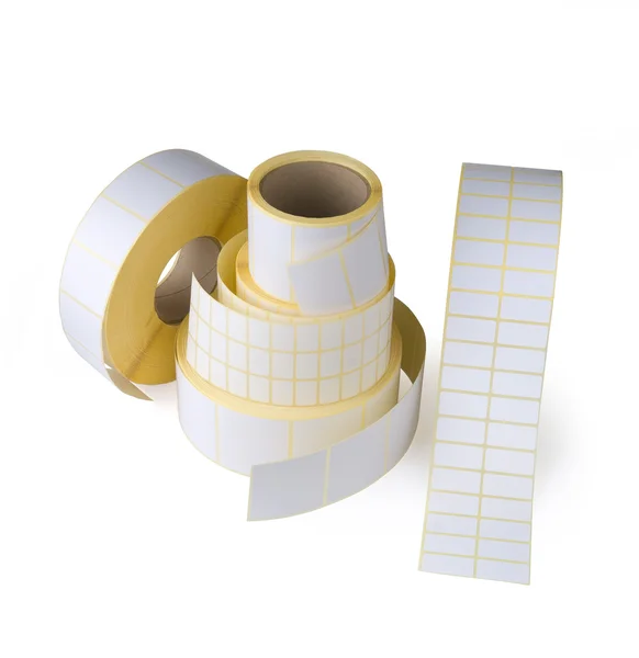 Sticky label rolls — Stock Photo, Image