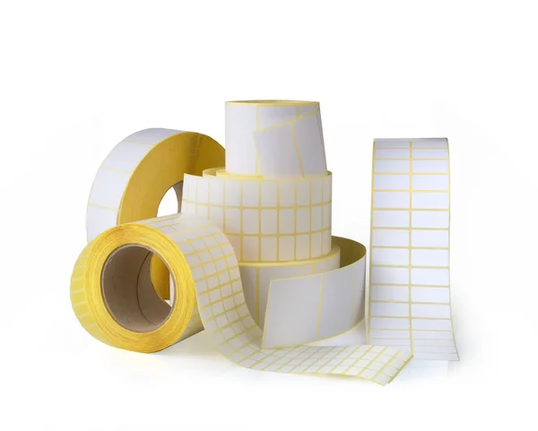 Sticky label rolls — Stock Photo, Image