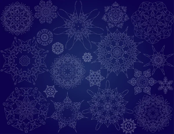 Christmas background with snowflakes — Stock Vector