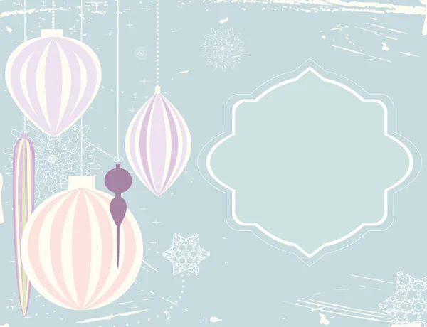 Noel baubles vintage kartı