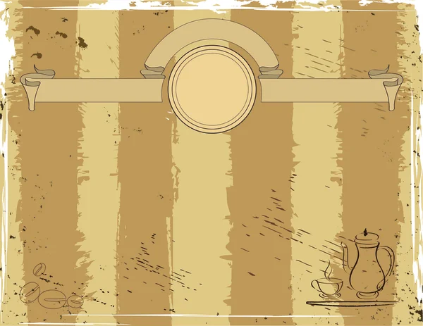 çizgili grunge arka planla çaydanlık