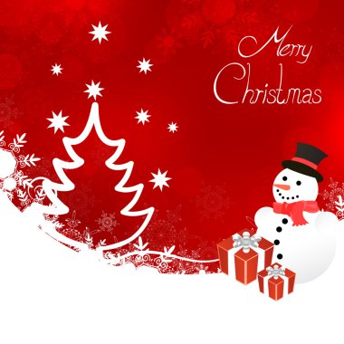 kış sahne - Noel kartı