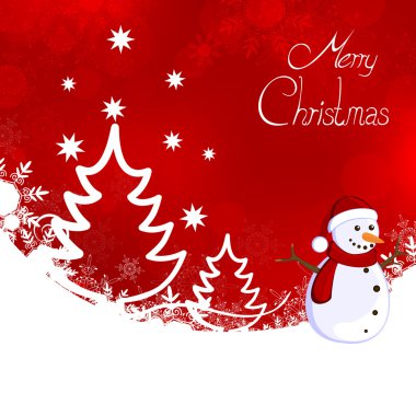 kış sahne - Noel kartı