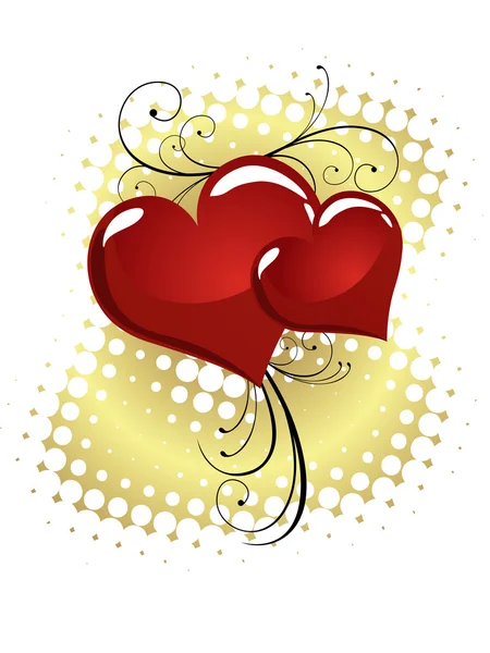 Coeurs de Saint-Valentin — Image vectorielle