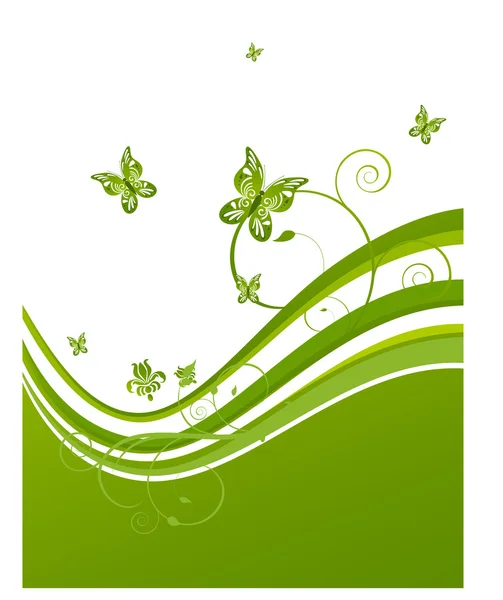 Mariposas de verano — Vector de stock