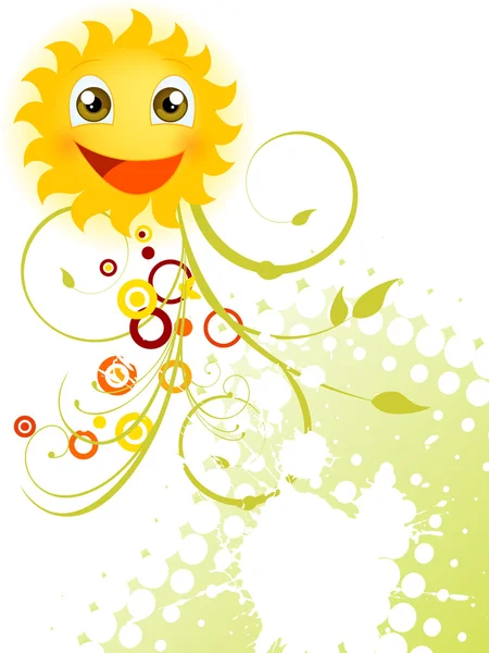 Gracioso sol — Vector de stock