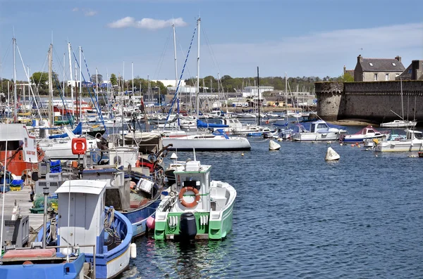 Porto peschereccio di Concarneau in Francia — Foto Stock