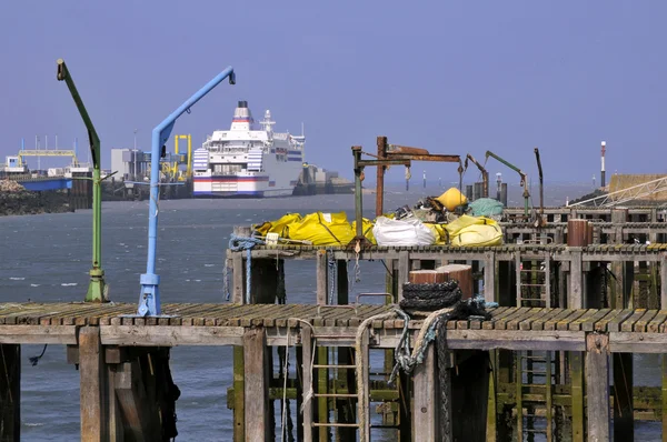 Haven van ouistreham in Frankrijk — Stockfoto