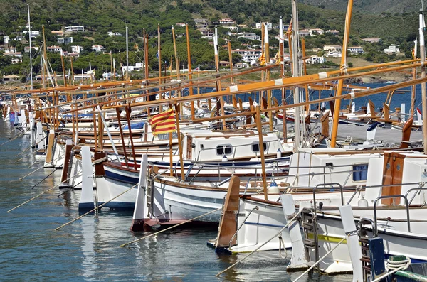 Barcos en El Port de la Selva en España — Foto de Stock
