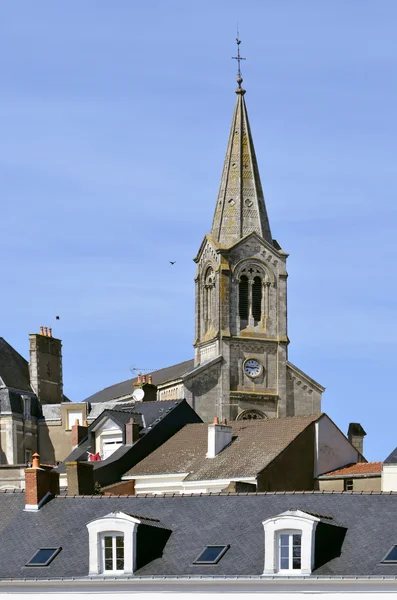 Tornet klockan kyrkan av pornic i Frankrike — Stockfoto