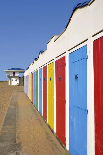 Beach huts in Vendée in France — Stock Photo, Image