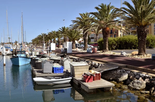Puerto de Canet-en-Roussillon en Francia — Foto de Stock