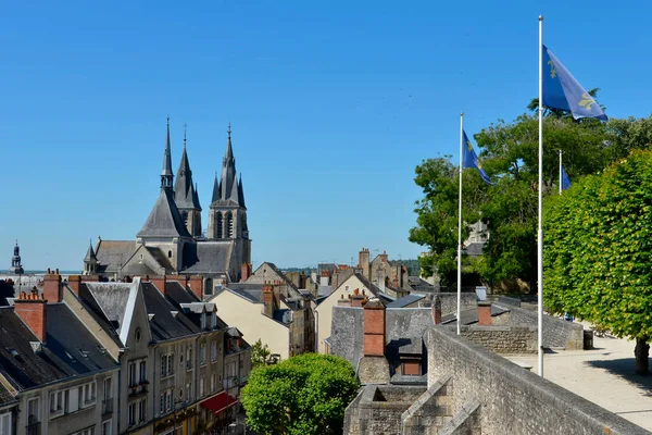 Igreja São Nicolau Vista Praça Castelo Blois Uma Comuna Capital — Fotografia de Stock