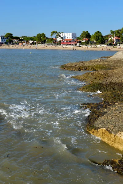 Rocky Coast Beach Saint Palais Background Commune Charente Maritime Department — Stock Photo, Image
