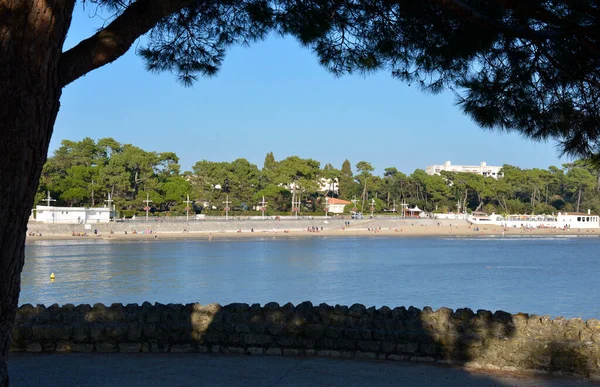 Strand Van Nauzan Een Bladerdak Van Saint Palais Een Gemeente — Stockfoto