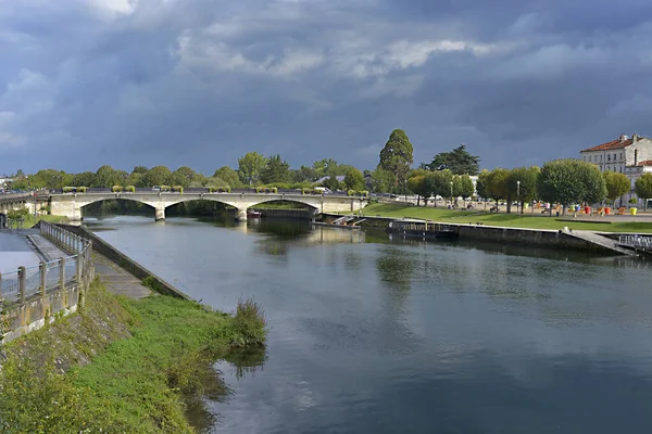 Charente Brug Bij Saintes Een Gemeente Historische Stad Het Westen — Stockfoto