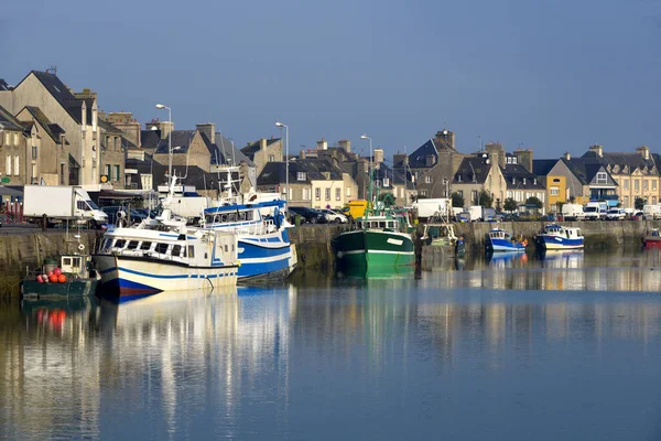 Rybářský Člun Přístavu Saint Vaast Hougue Obec Poloostrově Cotentin Departementu — Stock fotografie