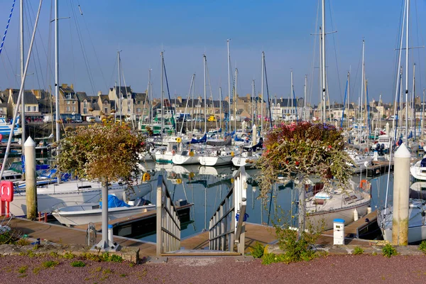 ヴァストラ フーグ港には2つの花壇があり フランス北西部のマンシュ県のコタンタン半島にあるコミューンである — ストック写真