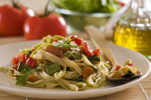 Pasta with vegetables — Stock Photo, Image