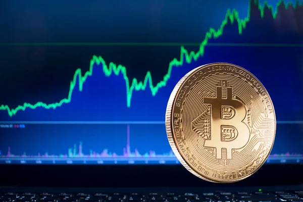 Bitcoin Cryptocurrency Investing Concept Bitcoin Cryptocurrency Coins Trading Cryptocurrency Exchange — Fotografia de Stock