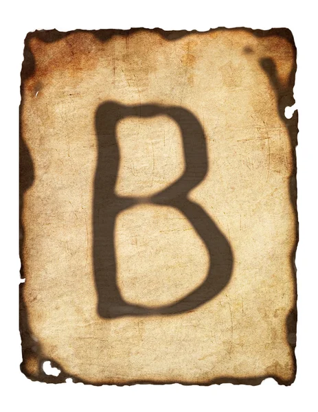 Alfabet af brændt papir - Stock-foto
