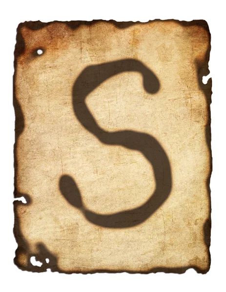 Alfabet spalonego papieru — Zdjęcie stockowe