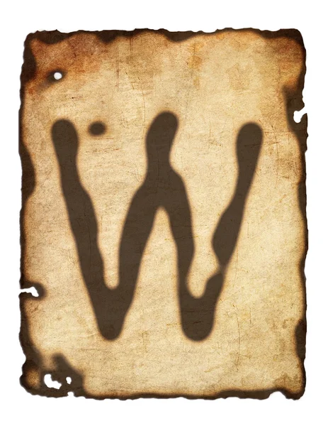 Burnt paper alphabet — Stock Photo, Image
