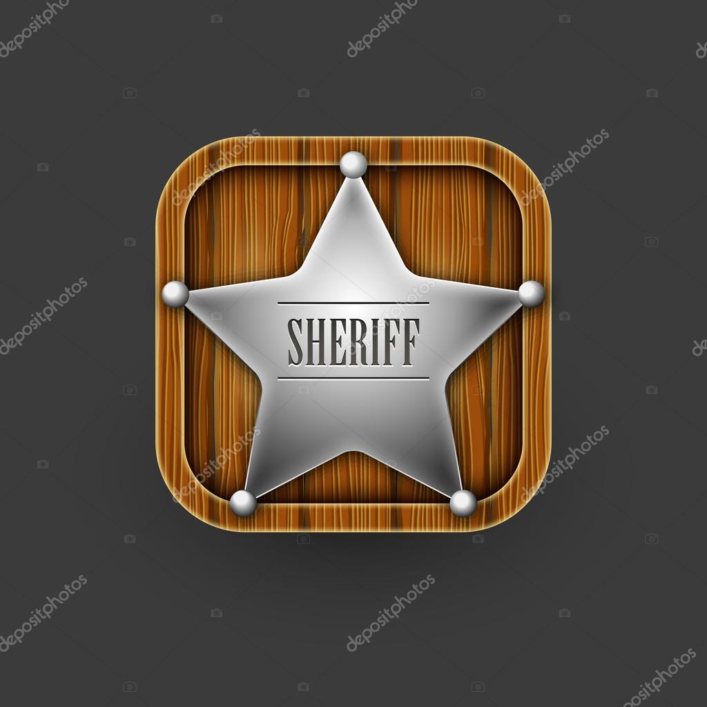 Sheriff badges icon. Vector eps10