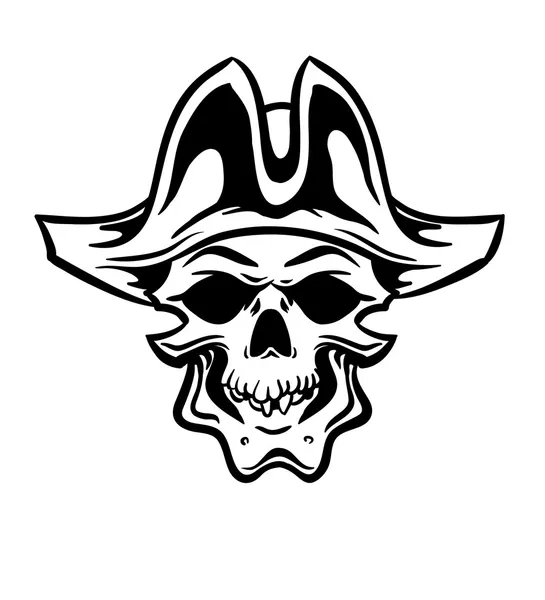 Pirate Skull. Hand drawn. Vector eps8 — Stock Vector