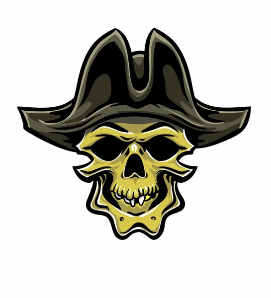 Pirata Skull. Mano dibujada. Vector eps8 — Archivo Imágenes Vectoriales