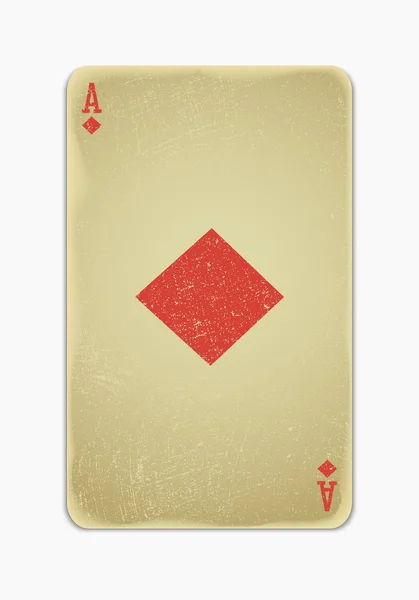 Fondo simple vintage: jugar a las cartas as — Vector de stock