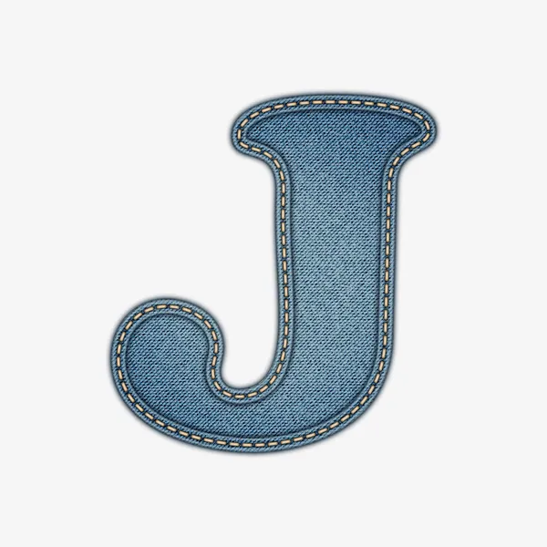 Denim brief. Jeans alfabet — Stockvector