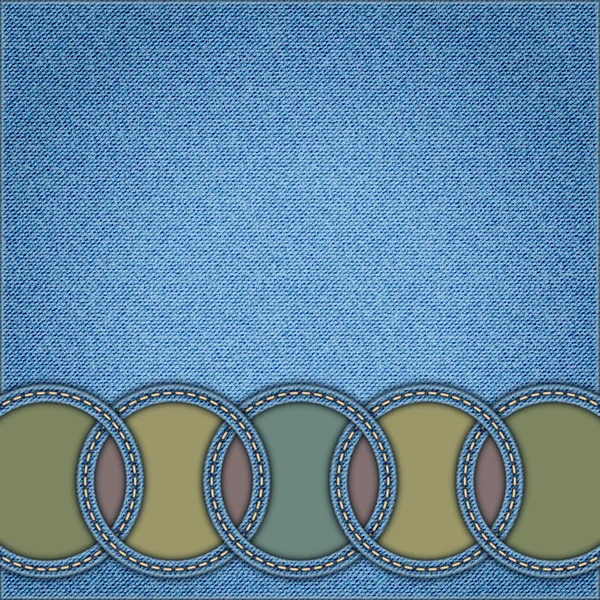 Modèle de conception Web vectoriel. Style denim — Image vectorielle