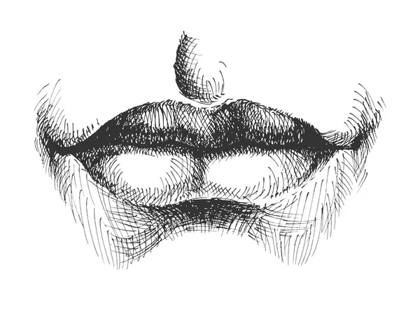 Lábios. Mão de vetor desenhada. Eps8 —  Vetores de Stock
